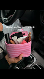 Striped Makeup Bag
