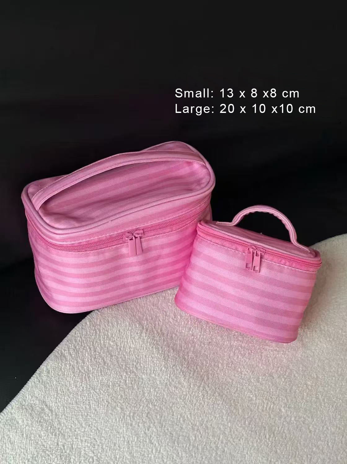 Striped Makeup Bag