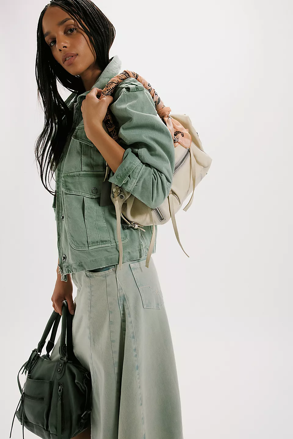 Vintage-style Soft Leather Tote