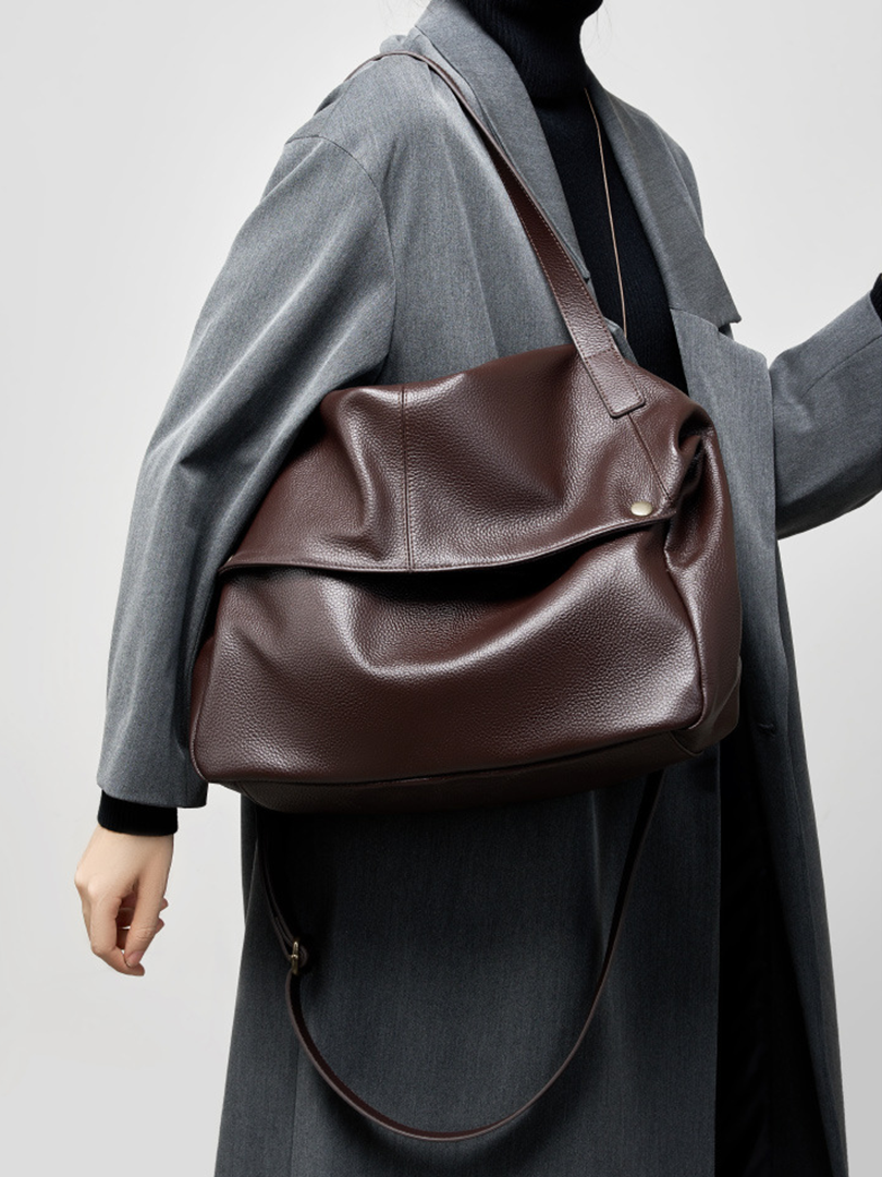 Retro Leather Minimalist Tote