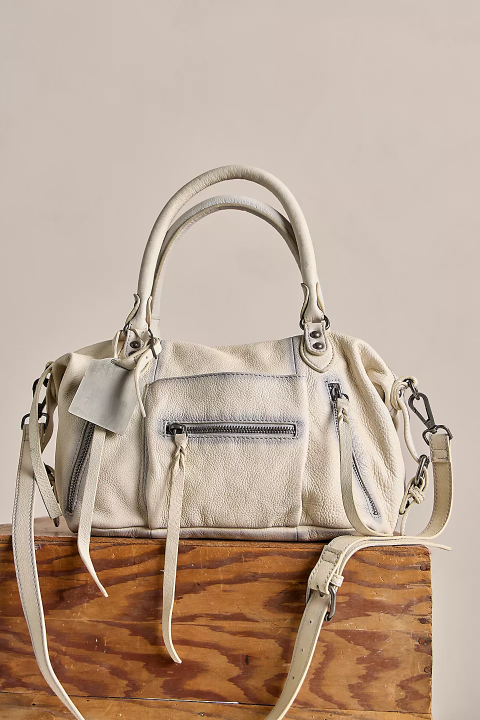Vintage-style Soft Leather Tote