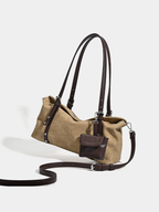 Vintage Faux Suede Hobo Bag