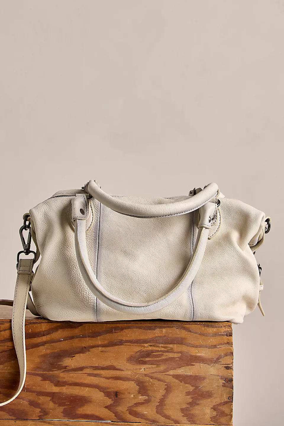Vintage-style Soft Leather Tote