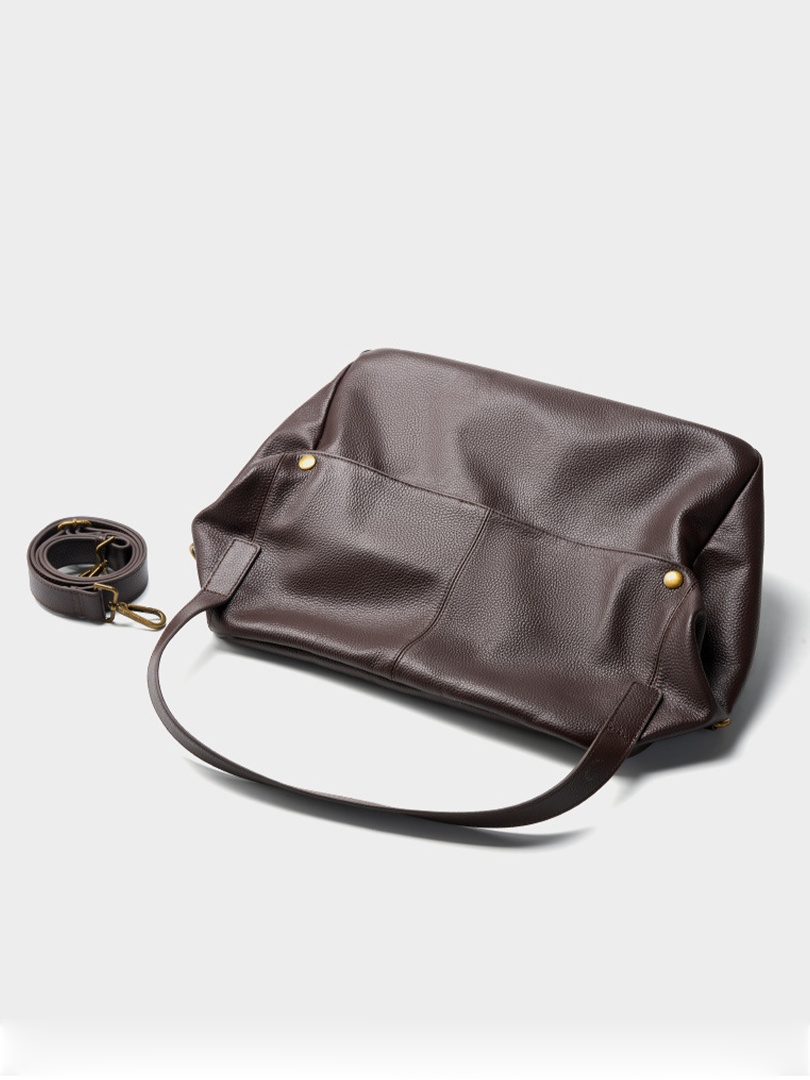 Retro Leather Minimalist Tote