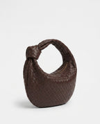 Knotted Woven Hobo Bag