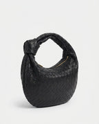 Knotted Woven Hobo Bag