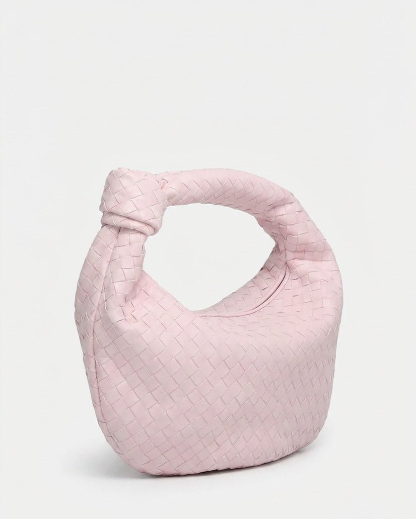 Knotted Woven Hobo Bag