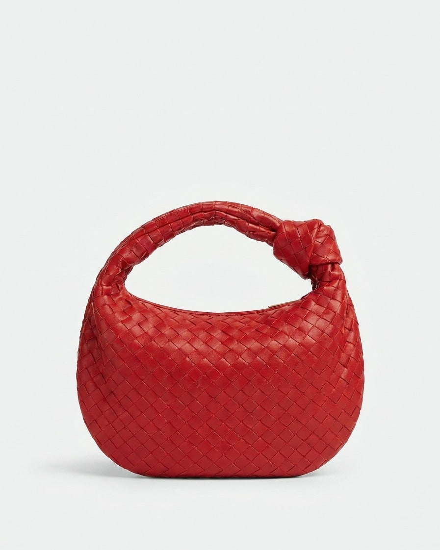 Knotted Woven Hobo Bag