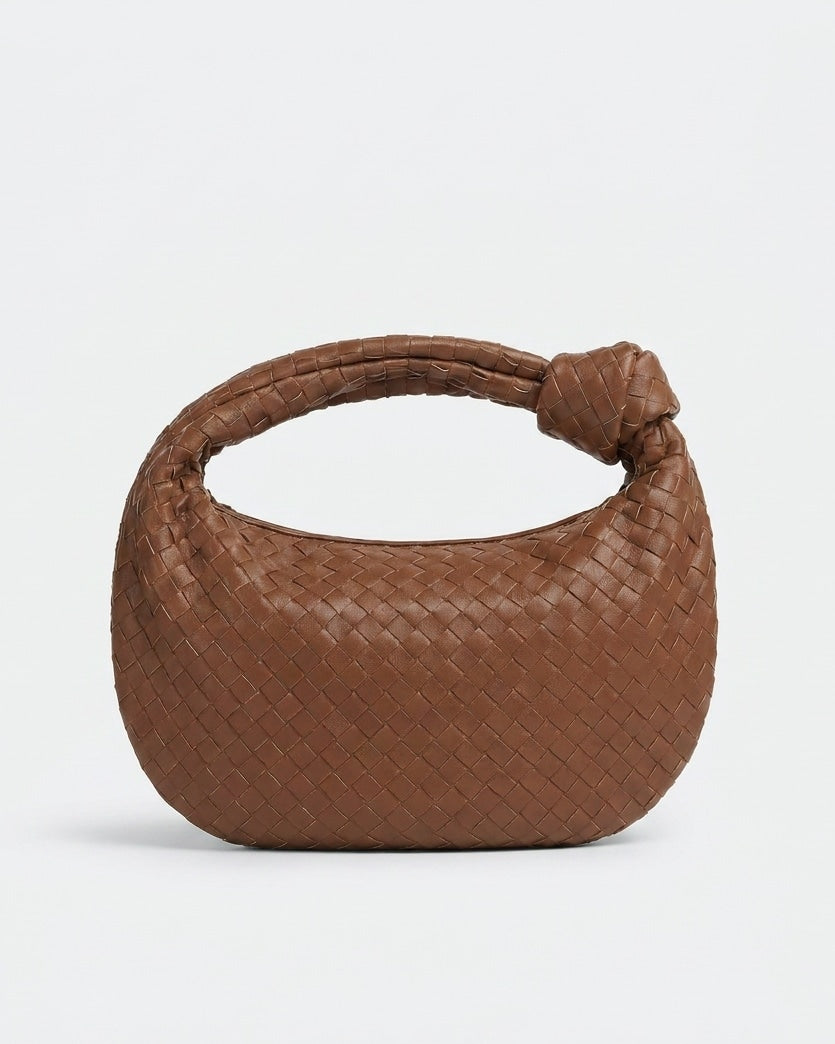 Knotted Woven Hobo Bag