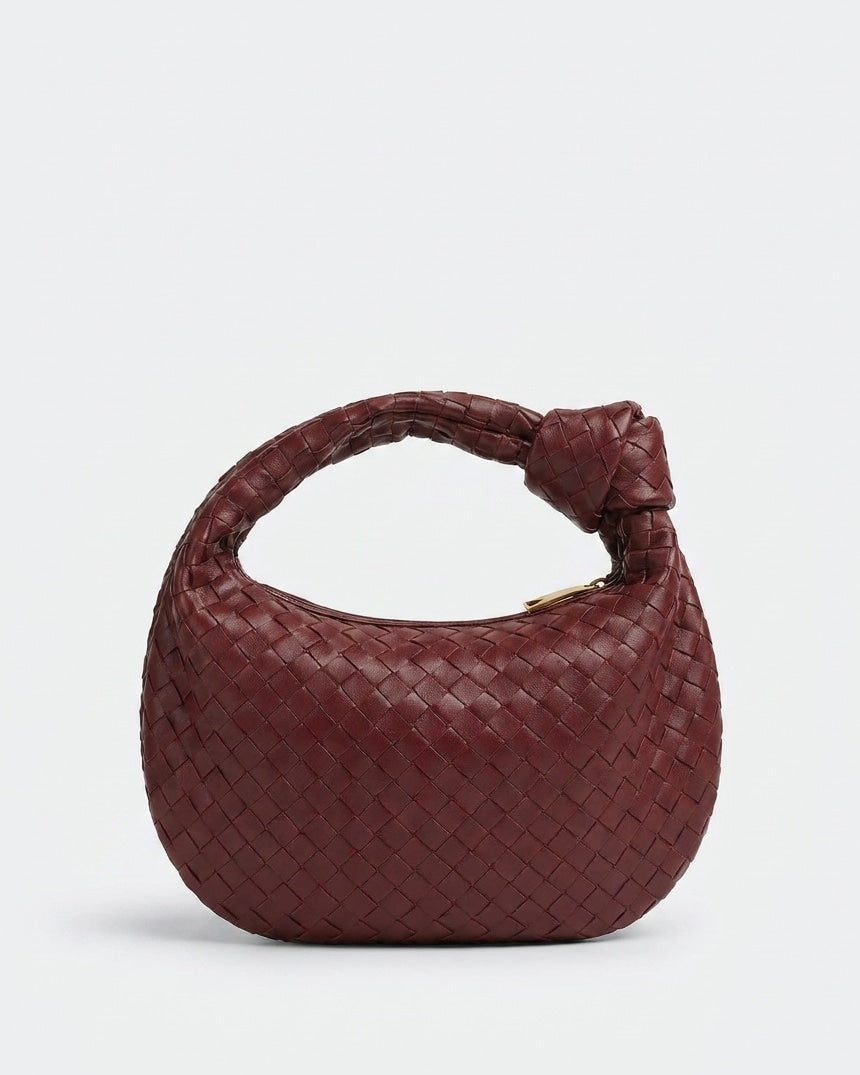 Knotted Woven Hobo Bag