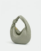 Knotted Woven Hobo Bag