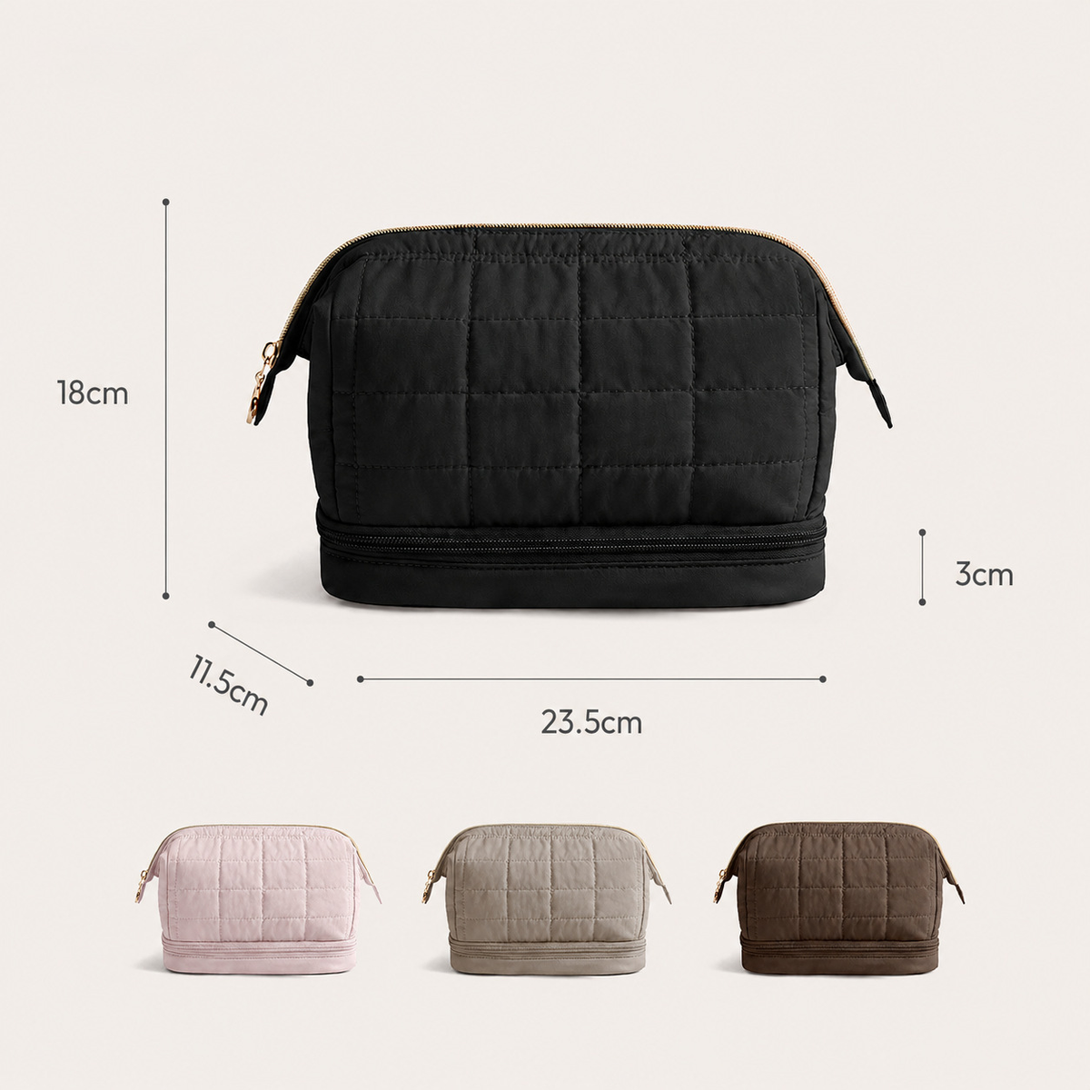 Puffy Double-Layer Makeup Bag