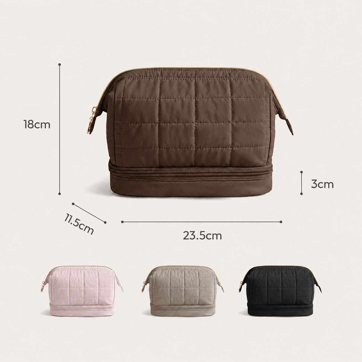Puffy Double-Layer Makeup Bag