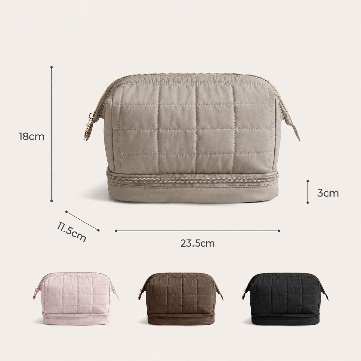 Puffy Double-Layer Makeup Bag